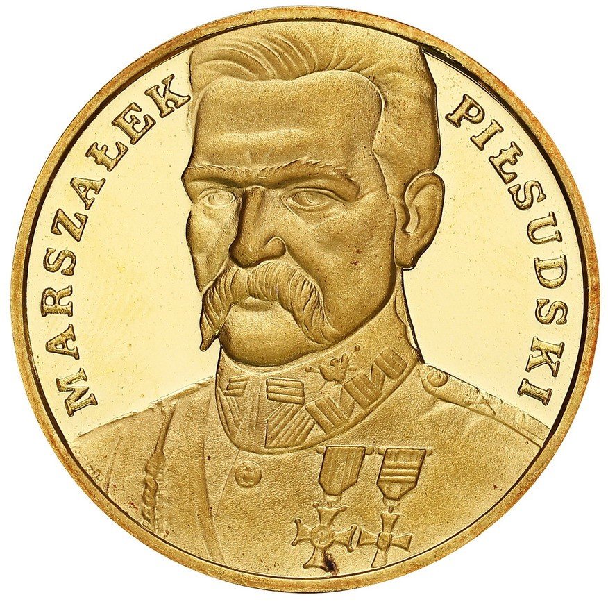 Polska po 1945. 500 000 złotych1990 Marszałek Piłsudski, Au